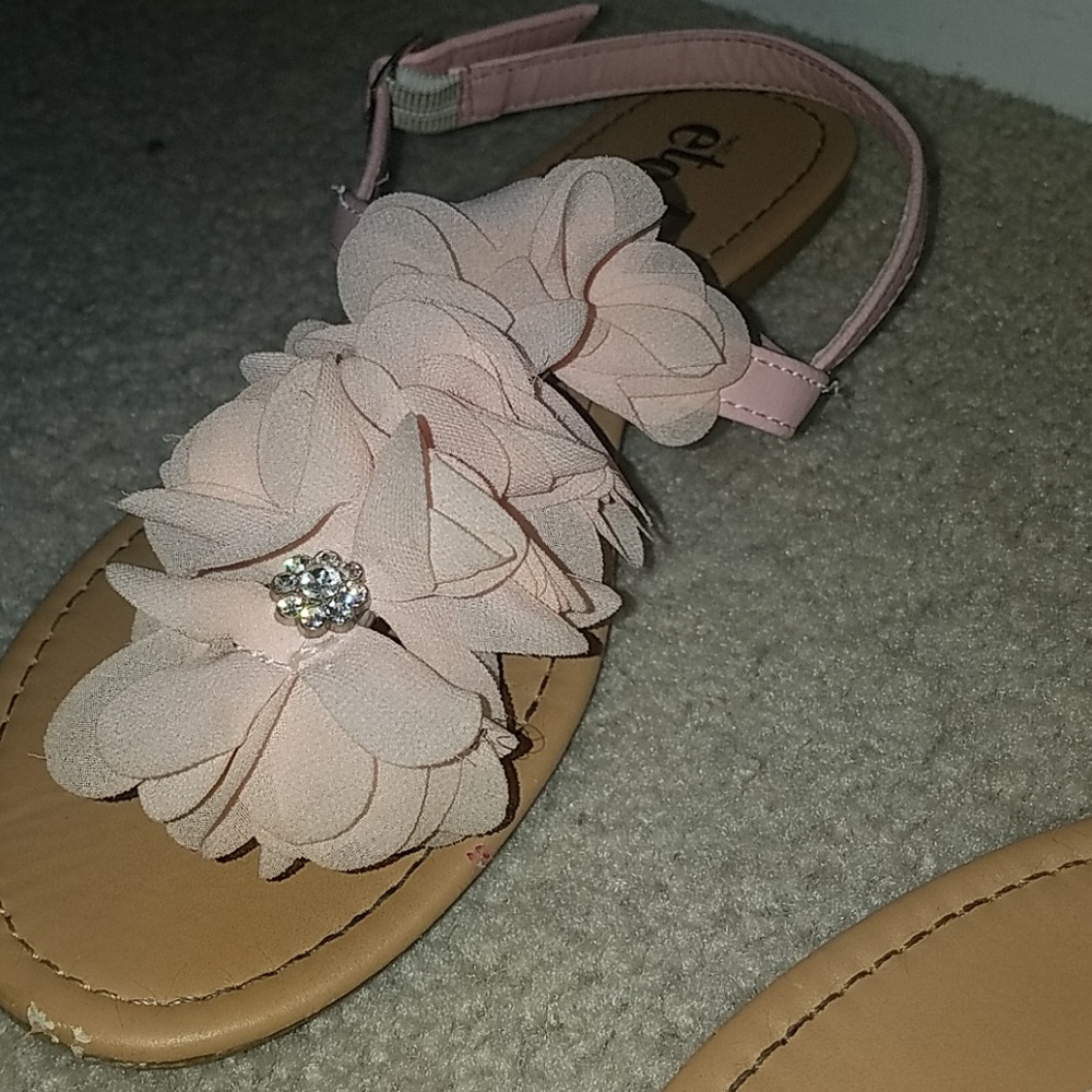 Cute pink floral sandals